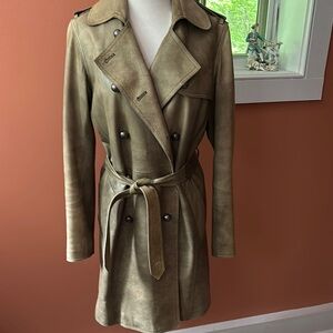 Leather trench coat (fits like an8)